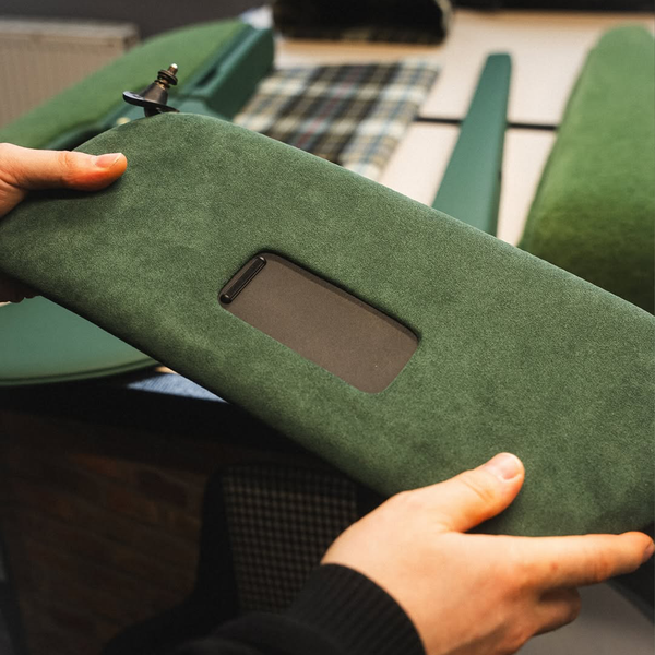Garage424 Alcantara Yeşil Süet Kumaş
